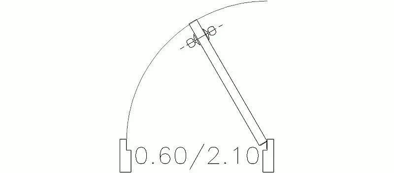 Puerta Aseo 0,60×2,10M